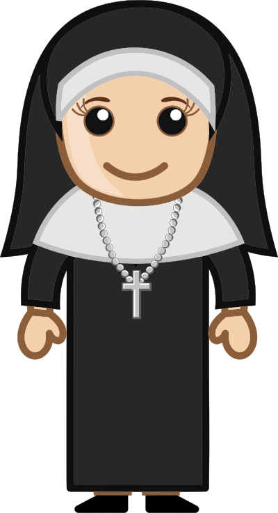 Cartoon Nun clipart
