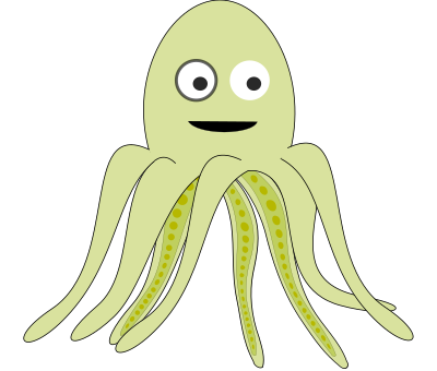 Cartoon octopus clipart