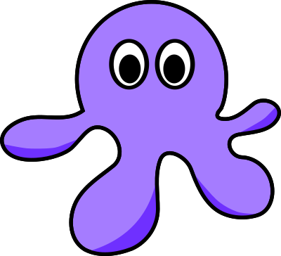 Cartoon octopus clipart