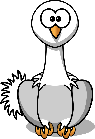 Cartoon ostrich clipart
