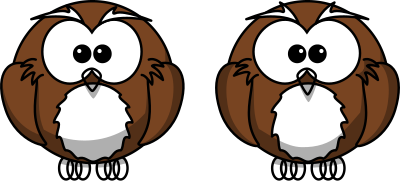 Cartoon owl - spot the 10 differences clipart
