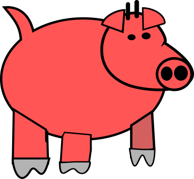 Cartoon pig clipart