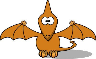 Cartoon Pterodactyl clipart