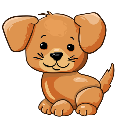 Cartoon puppy clipart