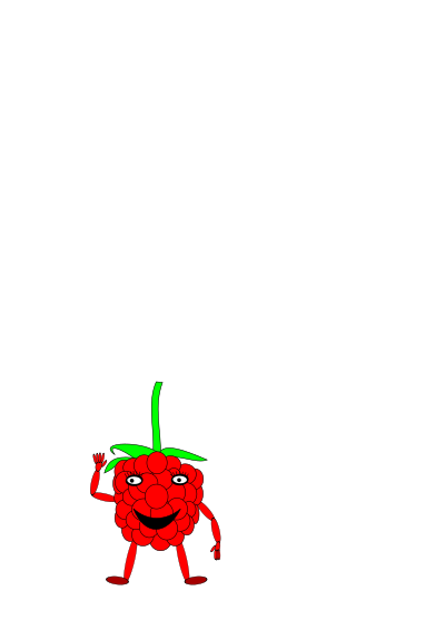 Cartoon raspberry clipart