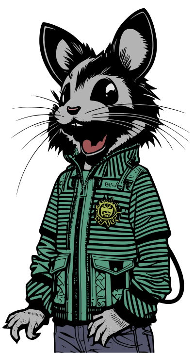 Cartoon Rat - Colour Remix clipart