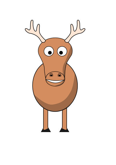 Cartoon reindeer clipart