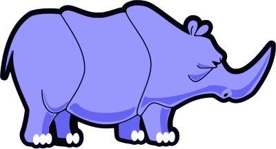 Cartoon Rhino clipart