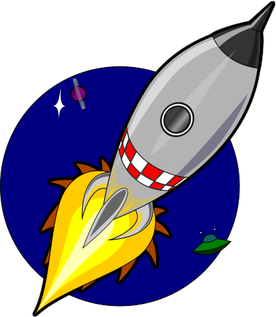 Cartoon rocket clipart