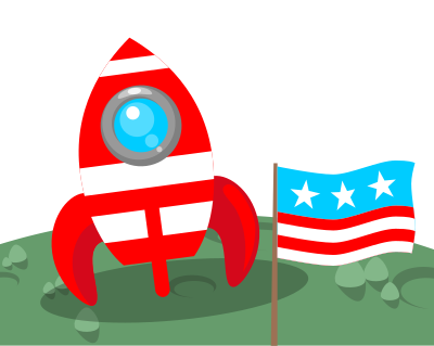 Cartoon rocketship clipart