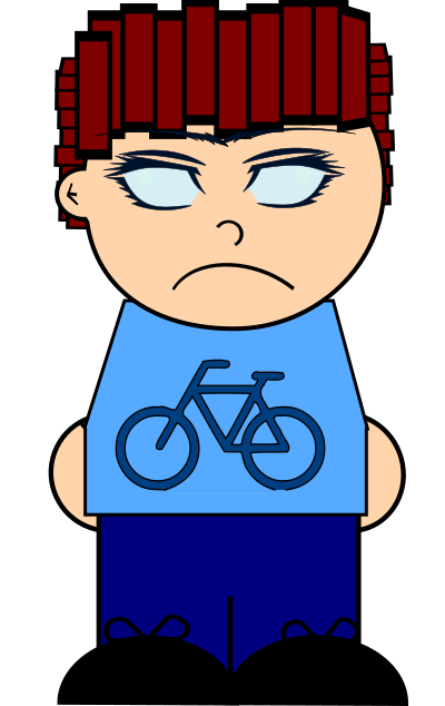 Cartoon sad boy clipart