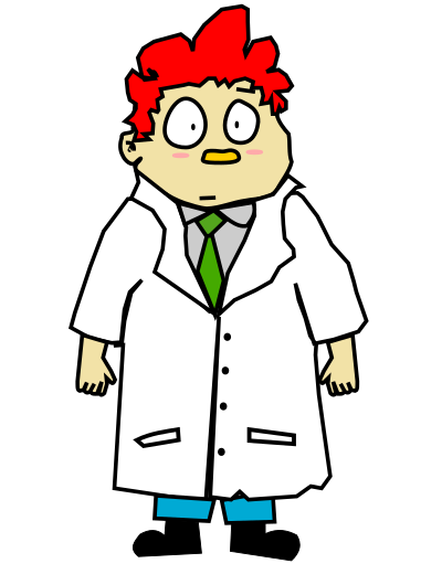 Cartoon scientist guy clipart