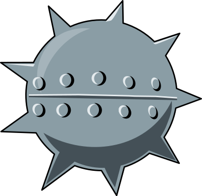 Cartoon sea mine clipart