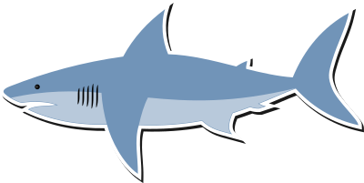 Cartoon shark clipart