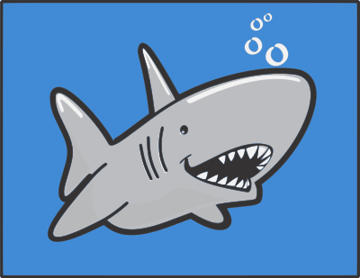 Cartoon shark clipart