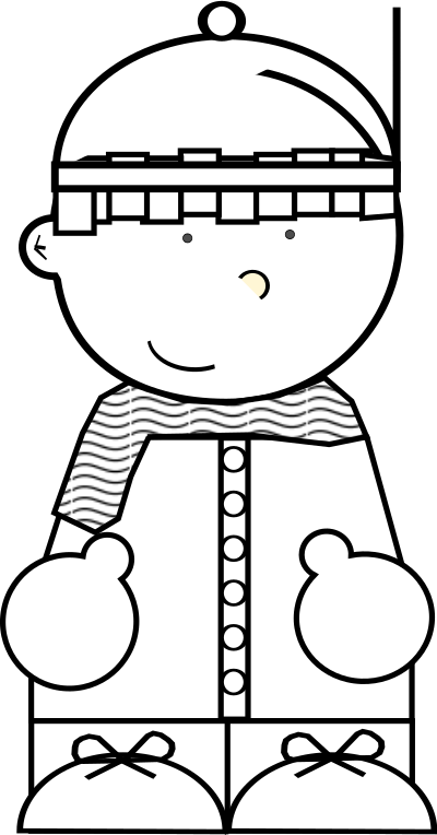 Cartoon snow kid clipart