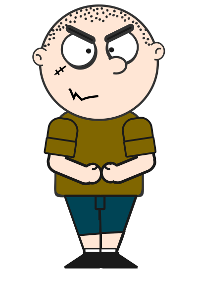 Cartoon strange boy clipart