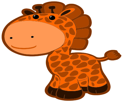 Cartoon Style Giraffe clipart