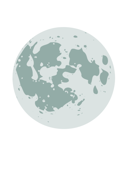 Cartoon style moon clipart