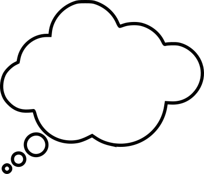 Cartoon thought bubble clipart