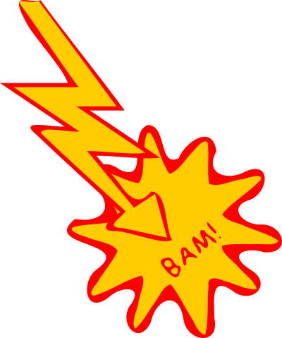 Cartoon thunder clipart