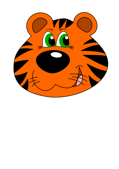 Cartoon tiger clipart
