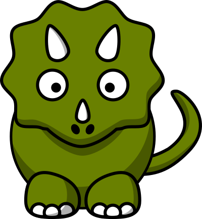 Cartoon triceratops clipart