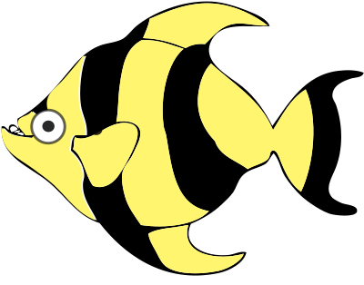 Cartoon tropical fish clipart