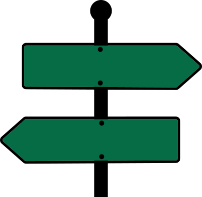 Cartoon Two Way Sign clipart