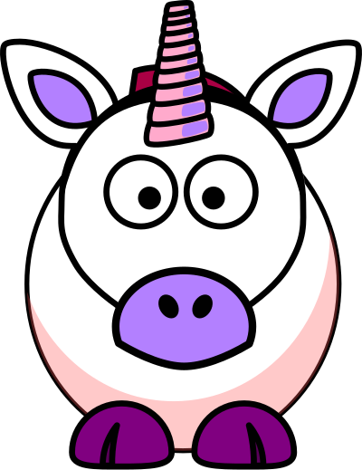 Cartoon unicorn clipart