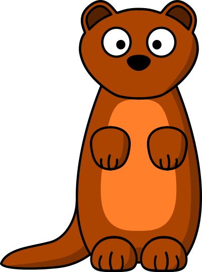 Cartoon Weasel clipart