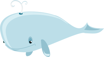Cartoon whale clipart