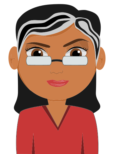 Cartoon Woman With Glasses clipart