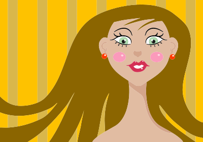 Cartoon Woman's Portrait clipart