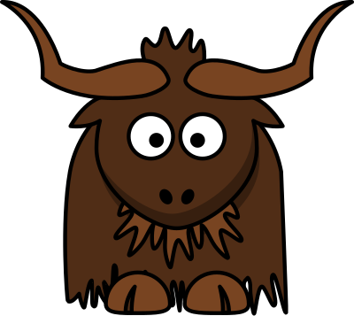 Cartoon Yak clipart