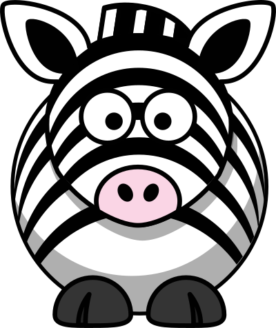 Cartoon zebra clipart