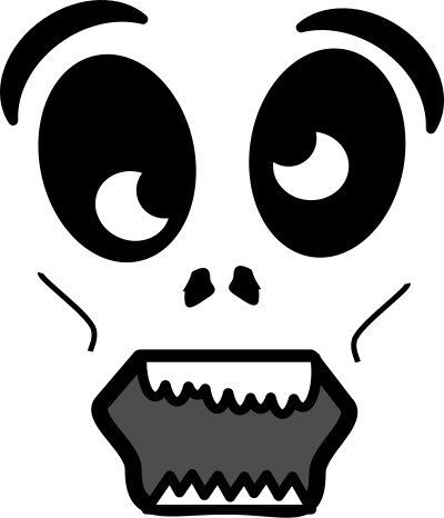 Cartoon Zombie Face clipart