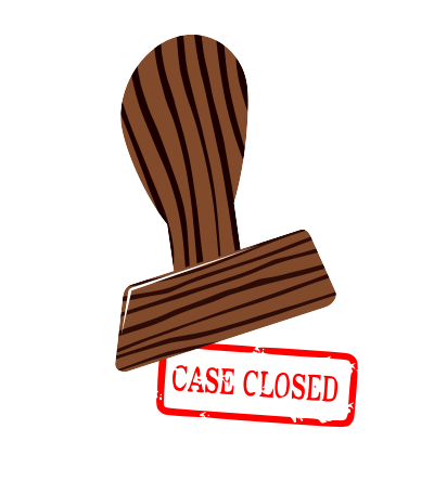 Case Closed Stamp clipart