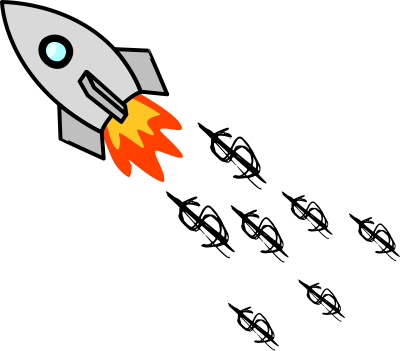 Cash Rocket clipart
