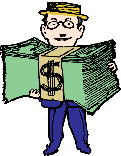 Cash Stack Guy - Colour Remix clipart