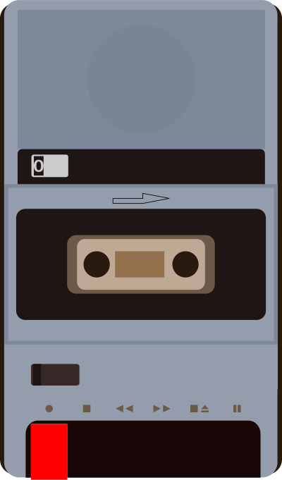 Cassette Tape Recorder icon clipart