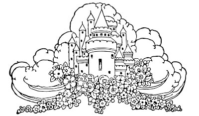 Castle and clouds clipart