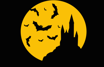 Castle Bats Silhouette clipart