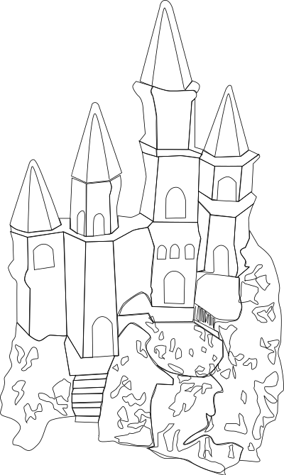 Castle (outline) clipart