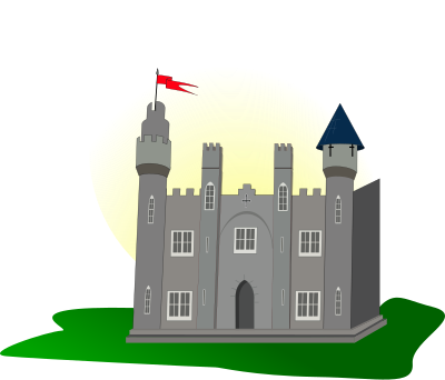 Castle with flag clipart