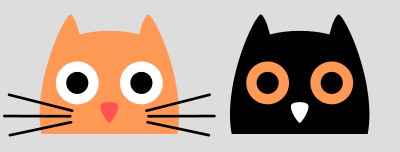 Cat and Owl clipart