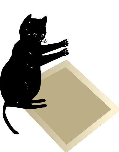 Cat and Scratching Post clipart