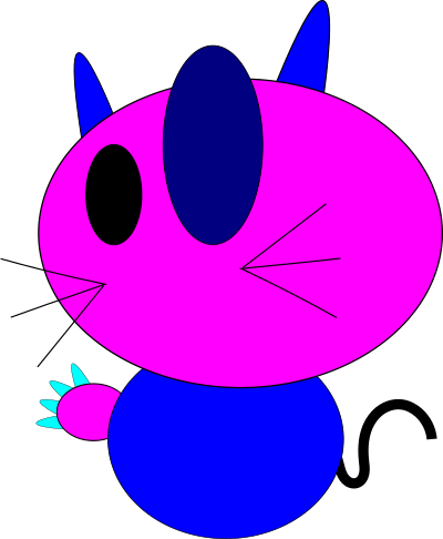 Cat bo right clipart