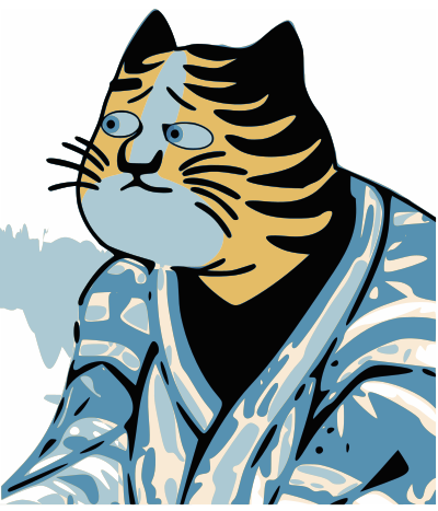 Cat - Detail from an ukiyo-e woodcut clipart