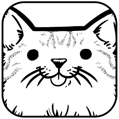 Cat face in square clipart